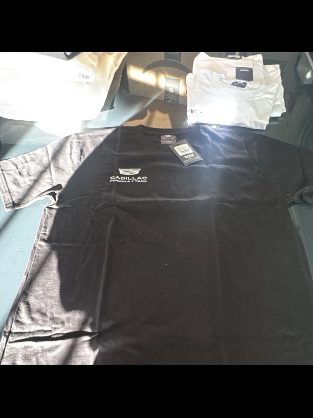 Cadillac Men's Black Short-Sleeve Logo Tee